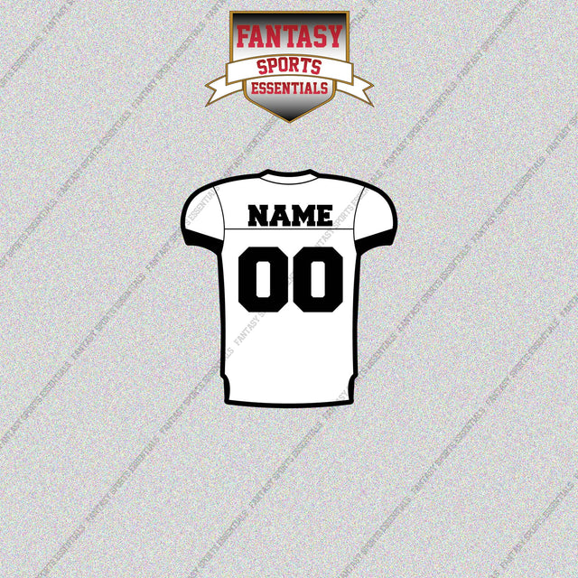 Jacksonville Jaguars Personalized Current Away Jersey Glossy Stickers