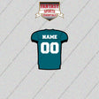 Jacksonville Jaguars Personalized Current Home Jersey Glossy Stickers