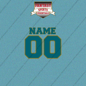 Jacksonville Jaguars Personalized Current Name and Number Car Decals