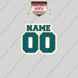 Jacksonville Jaguars Personalized Current Name and Number Glossy Stickers