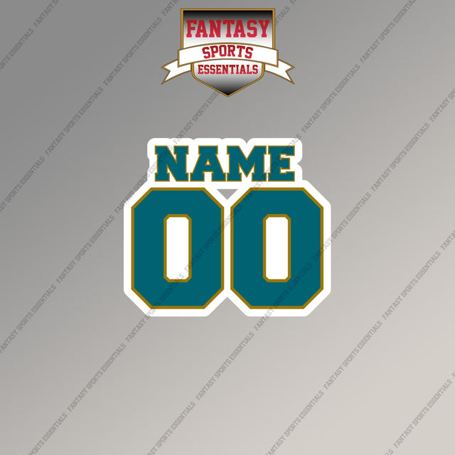 Jacksonville Jaguars Personalized Current Name and Number Magnets