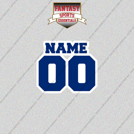 Kansas City Royals Personalized Current Name and Number Glossy Stickers