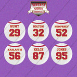 Kansas City Chiefs 2025 Away Jersey Button Pins (Choose Your Player) Page 2