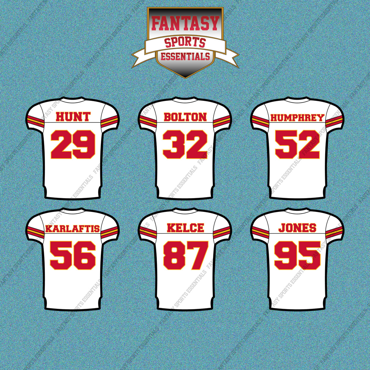 Kansas City Chiefs 2025 Away Jersey Car Decals (Choose Your Player) Page 2