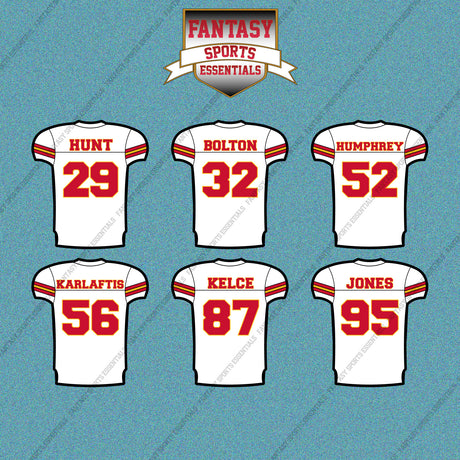 Kansas City Chiefs 2025 Away Jersey Car Decals (Choose Your Player) Page 2