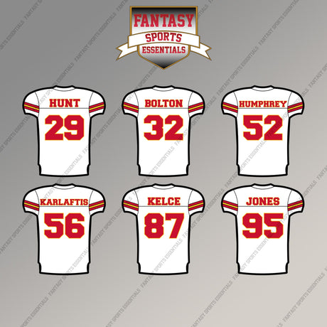 Kansas City Chiefs 2025 Away Jersey Magnets (Choose Your Player) Page 2