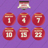 Kansas City Chiefs 2025 Home Jersey Button Pins (Choose Your Player) Page 1