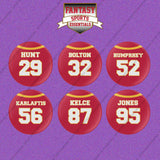 Kansas City Chiefs 2025 Home Jersey Button Pins (Choose Your Player) Page 2