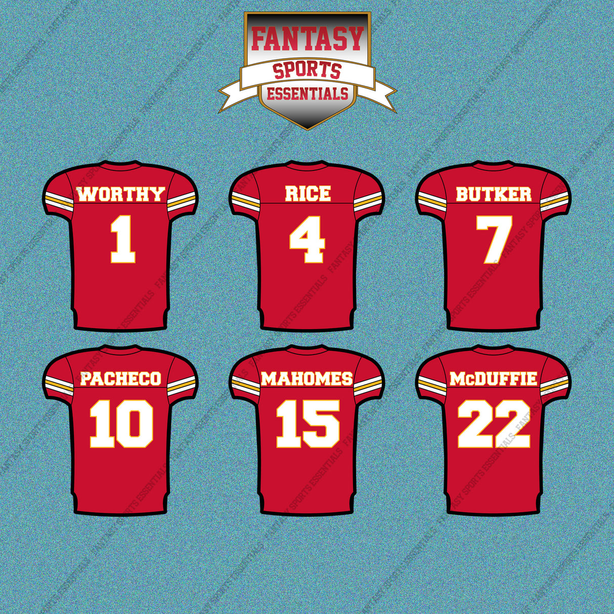 Kansas City Chiefs 2025 Home Jersey Car Decals (Choose Your Player) Page 1