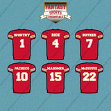 Kansas City Chiefs 2025 Home Jersey Car Decals (Choose Your Player) Page 1