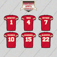 Kansas City Chiefs 2025 Home Jersey Glossy Stickers (Choose Your Player) Page 1