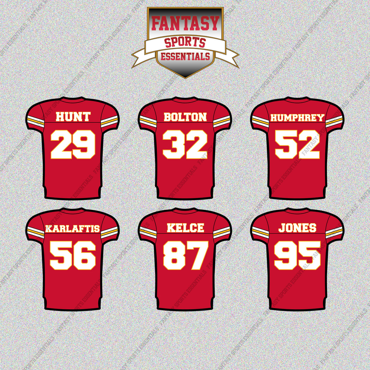 Kansas City Chiefs 2025 Home Jersey Glossy Stickers (Choose Your Player) Page 2
