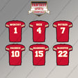 Kansas City Chiefs 2025 Home Jersey Magnets (Choose Your Player) Page 1