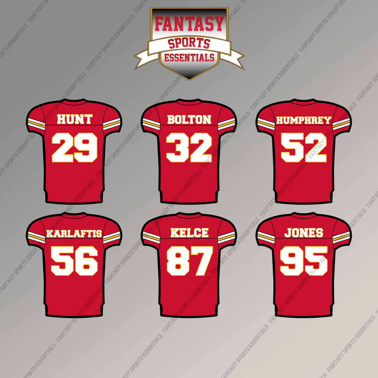 Kansas City Chiefs 2025 Home Jersey Magnets (Choose Your Player) Page 2