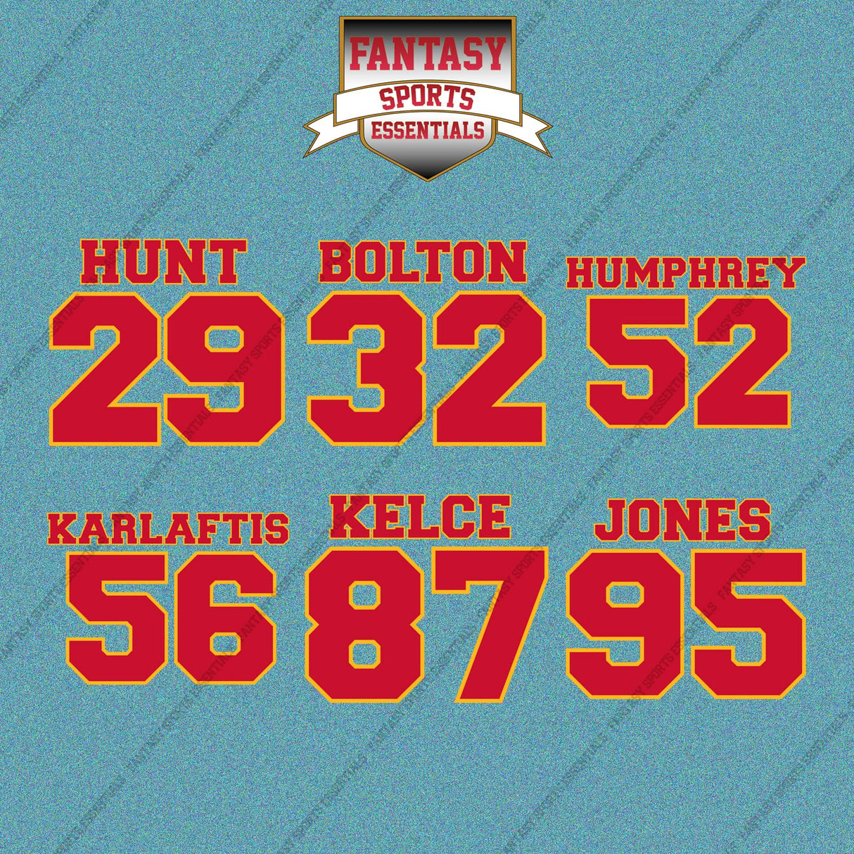 Kansas City Chiefs 2025 Name and Number Car Decals (Choose Your Player) Page 2