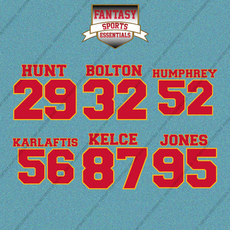 Kansas City Chiefs 2025 Name and Number Car Decals (Choose Your Player) Page 2