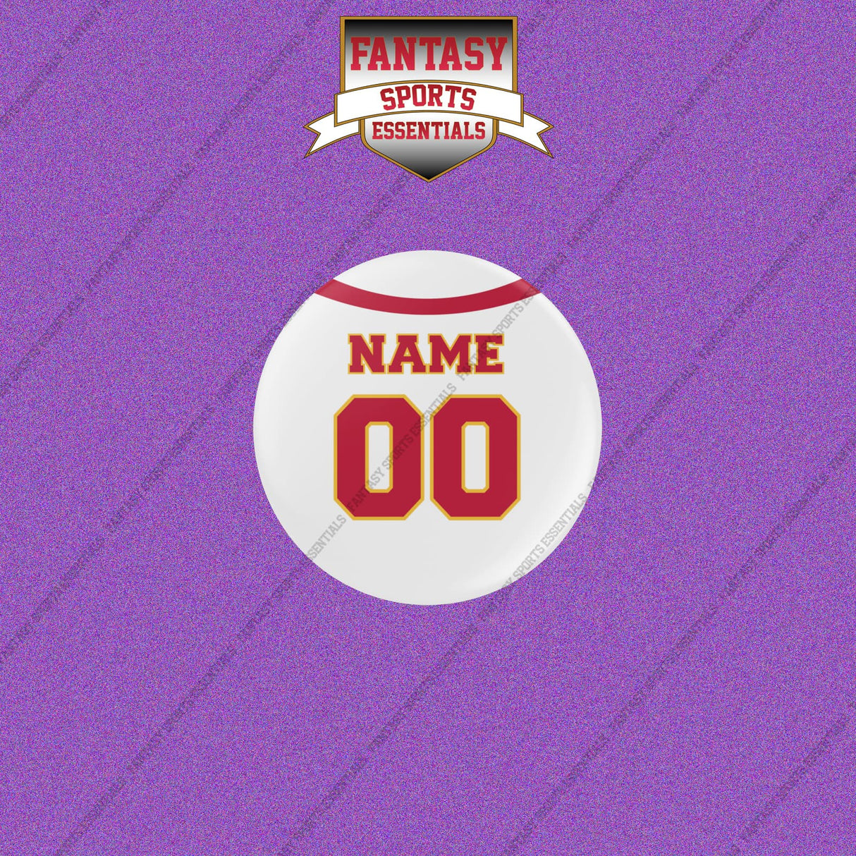 Kansas City Chiefs Personalized Current Away Jersey Buttons