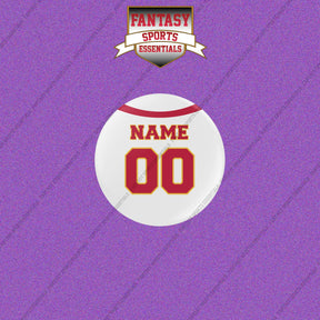 Kansas City Chiefs Personalized Current Away Jersey Buttons