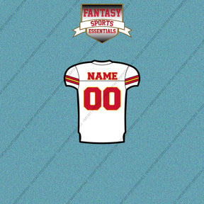 Kansas City Chiefs Personalized Current Away Jersey Car Decals