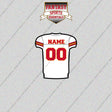 Kansas City Chiefs Personalized Current Away Jersey Glossy Stickers