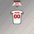 Kansas City Chiefs Personalized Current Away Jersey Magnets