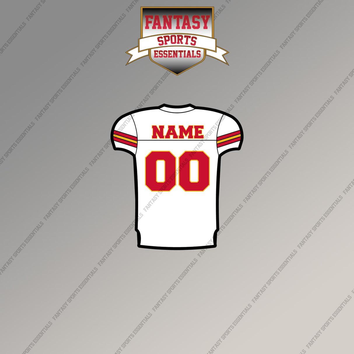 Kansas City Chiefs Personalized Current Away Jersey Magnets