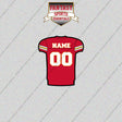 Kansas City Chiefs Personalized Current Home Jersey Glossy Stickers