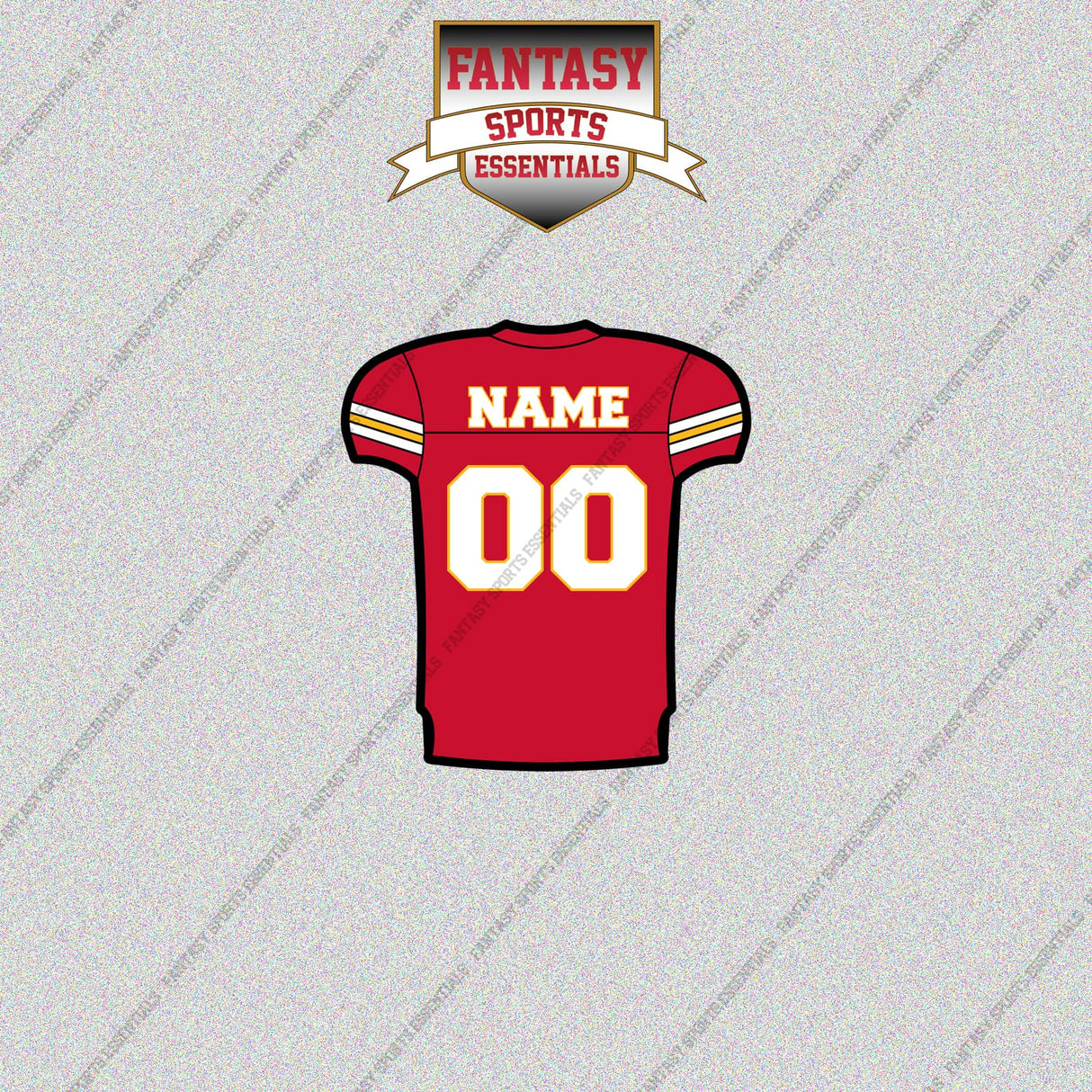 Kansas City Chiefs Personalized Current Home Jersey Glossy Stickers