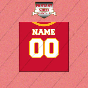 Kansas City Chiefs Personalized Current Home Jersey Wall Art Prints