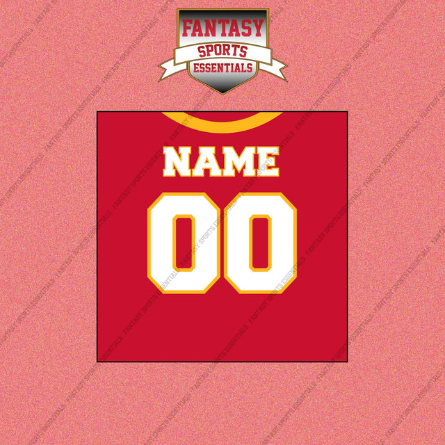 Kansas City Chiefs Personalized Current Home Jersey Wall Art Prints