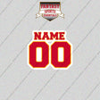 Kansas City Chiefs Personalized Current Name and Number Glossy Stickers