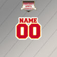 Kansas City Chiefs Personalized Current Name and Number Magnets