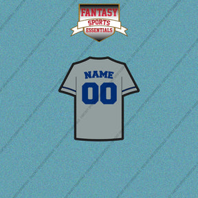 Kansas City Royals Personalized Current Away Jersey Car Decals
