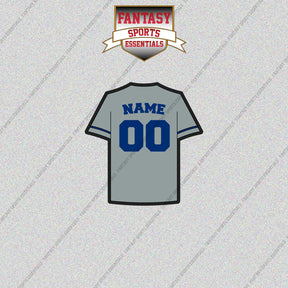 Kansas City Royals Personalized Current Away Jersey Glossy Stickers