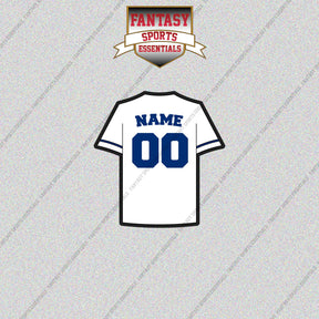 Kansas City Royals Personalized Current Home Jersey Glossy Stickers