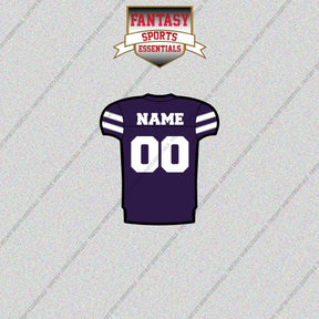 Kansas State Wildcats Football Personalized Home Jersey Glossy Stickers