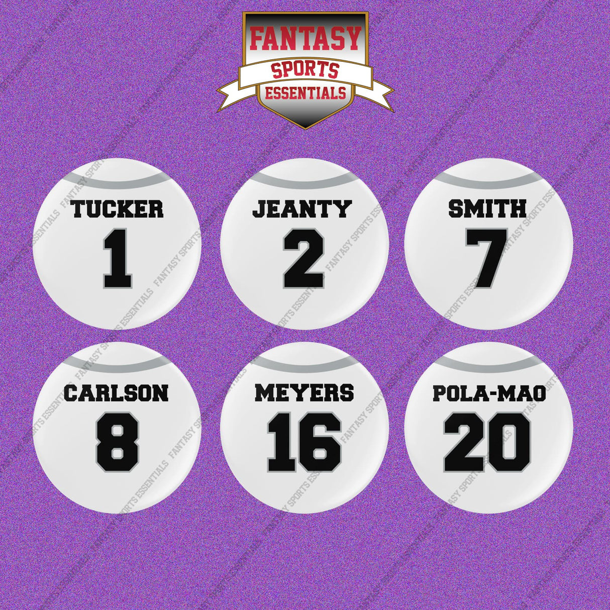 Las Vegas Raiders 2025 Away Jersey Button Pins (Choose Your Player) Page 1