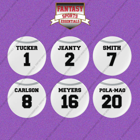 Las Vegas Raiders 2025 Away Jersey Button Pins (Choose Your Player) Page 1