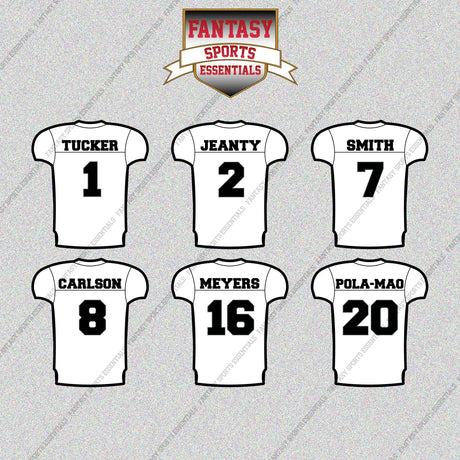 Las Vegas Raiders 2025 Away Jersey Glossy Stickers (Choose Your Player) Page 1