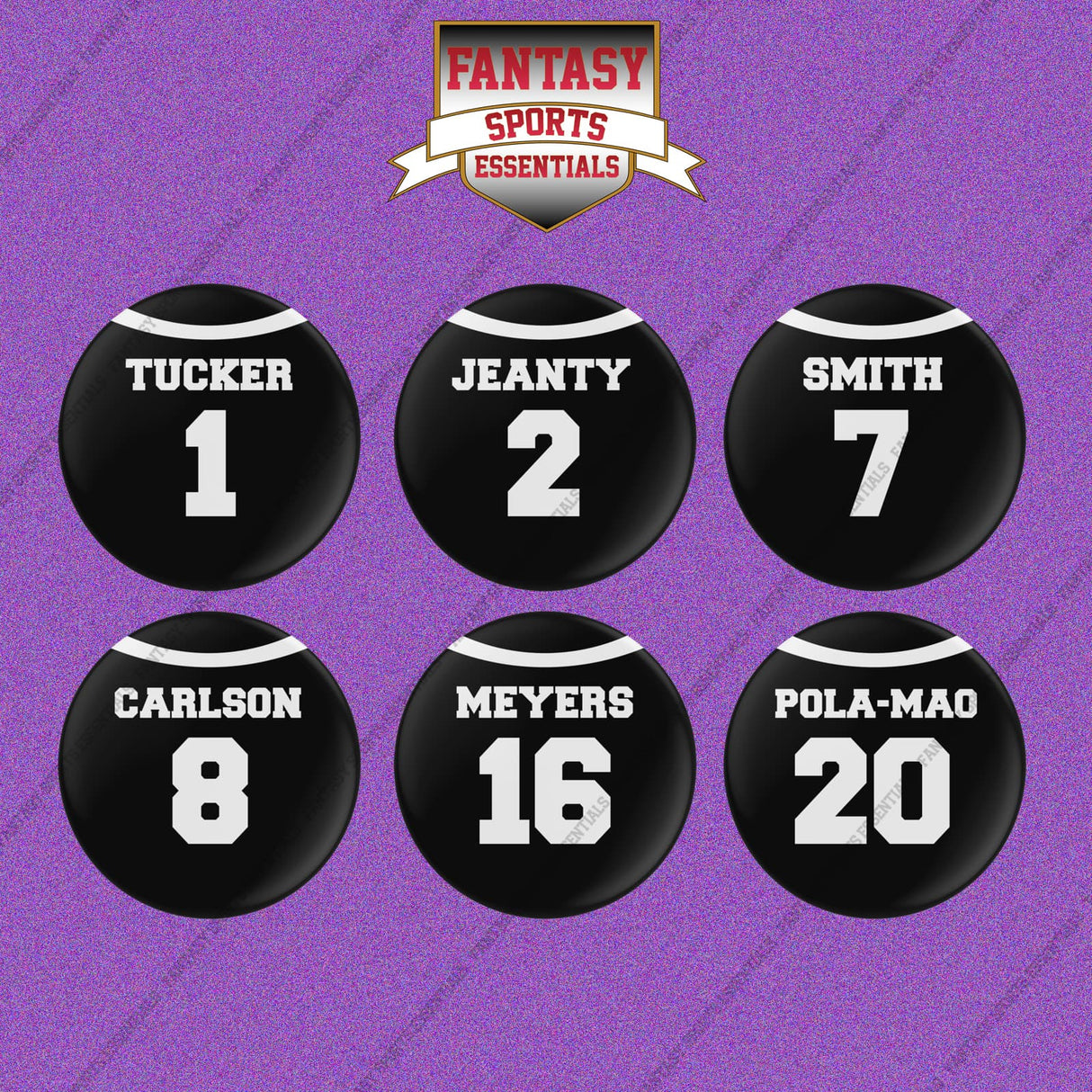 Las Vegas Raiders 2025 Home Jersey Button Pins (Choose Your Player) Page 1