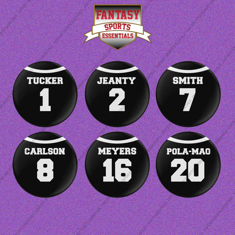 Las Vegas Raiders 2025 Home Jersey Button Pins (Choose Your Player) Page 1