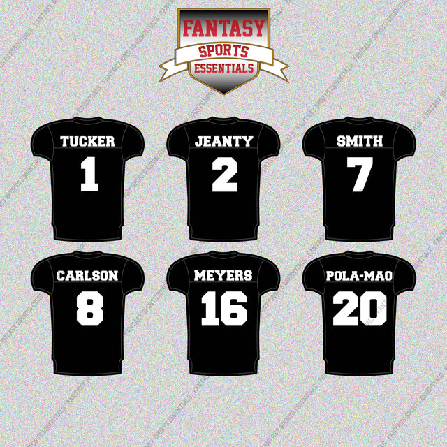 Las Vegas Raiders 2025 Home Jersey Glossy Stickers (Choose Your Player) Page 1