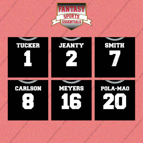 Las Vegas Raiders 2025 Home Jersey Wall Art Prints (Choose Your Player) Page 1