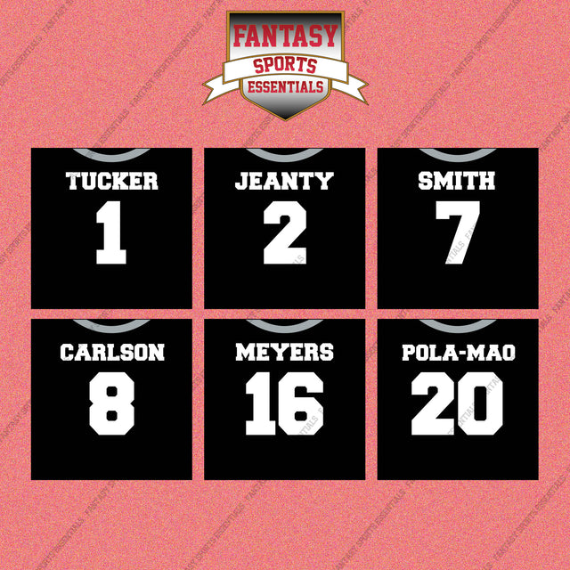Las Vegas Raiders 2025 Home Jersey Wall Art Prints (Choose Your Player) Page 1
