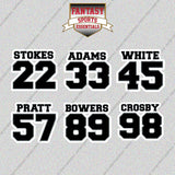 Las Vegas Raiders 2025 Name and Number Glossy Stickers (Choose Your Player) Page 2
