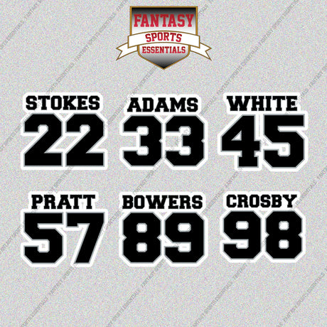 Las Vegas Raiders 2025 Name and Number Glossy Stickers (Choose Your Player) Page 2