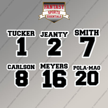Las Vegas Raiders 2025 Name and Number Magnets (Choose Your Player) Page 1