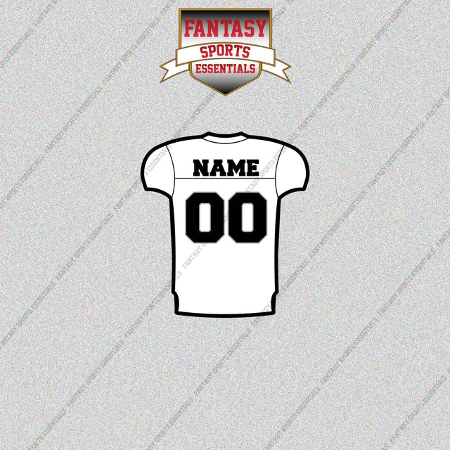 Las Vegas Raiders Personalized Current Away Jersey Glossy Stickers