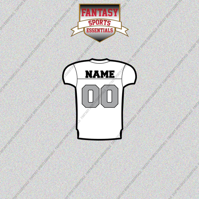 Las Vegas Raiders Personalized Current Away Jersey Glossy Stickers