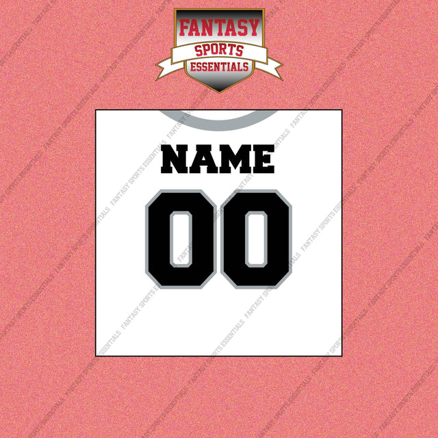 Las Vegas Raiders Personalized Current Away Jersey Wall Art Prints